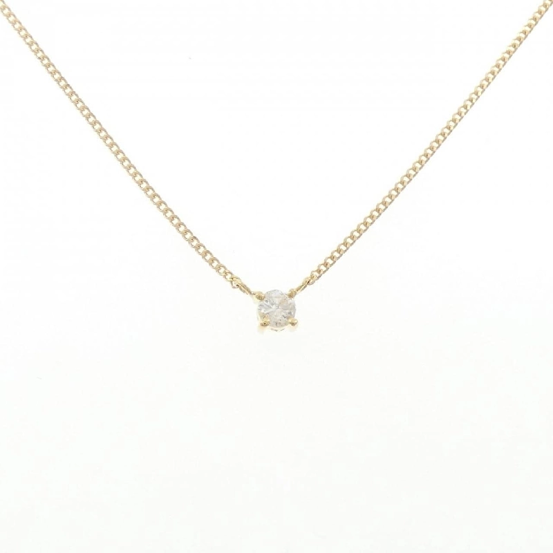 K18YG Solitaire Dây chuyền kim cương 0.16CT - Hàng hiệu Chính hãng 863521