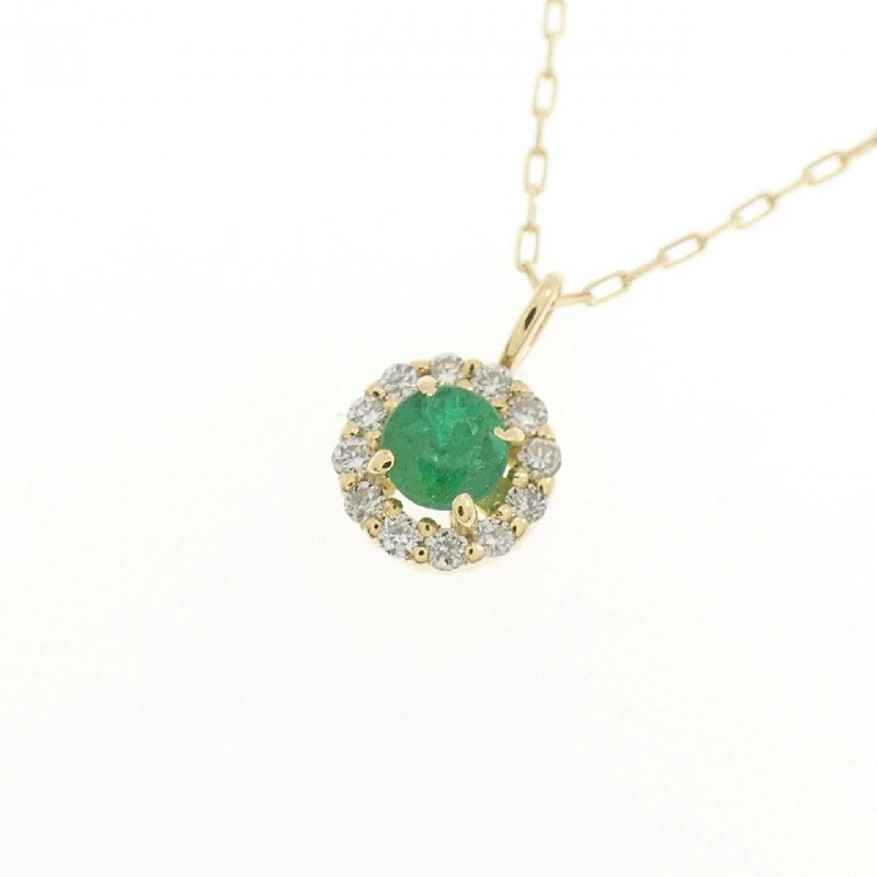 K18YG Emerald Necklace 0.07CT - Hàng hiệu Authentic 858926