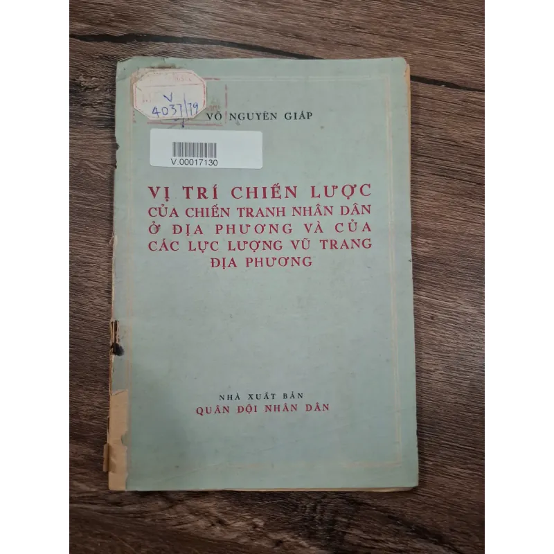 Vị trí chiến lược của chiến tranh nhân dân ở địa phương... - Võ Nguyên Giáp 715839