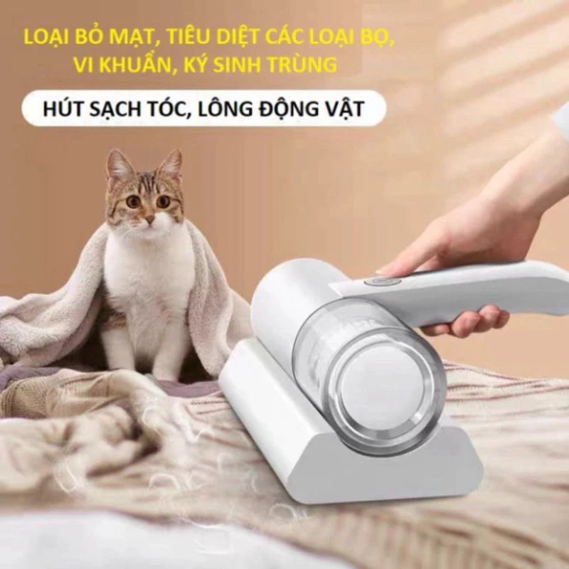 Máy hút bụi giường nệm cầm tay tia UV - màu trắng - sử dụng 1 lần 323447