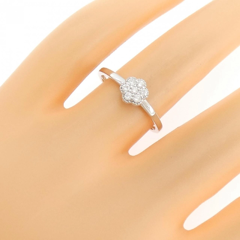 Nhẫn kim cương hoa K18WG 0.12CT - Hàng hiệu Authentic 853808