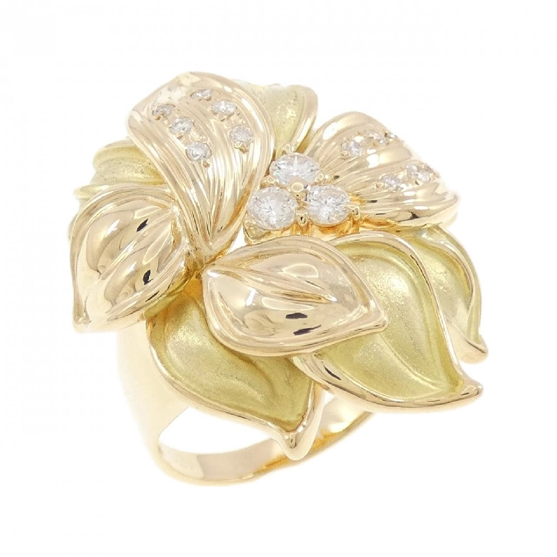 Nhẫn kim cương lá K18YG 0.31CT - Hàng hiệu Chính hãng 849979