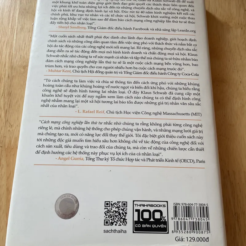 Sách Cách mạng công nghiệp lần thứ tư 704170