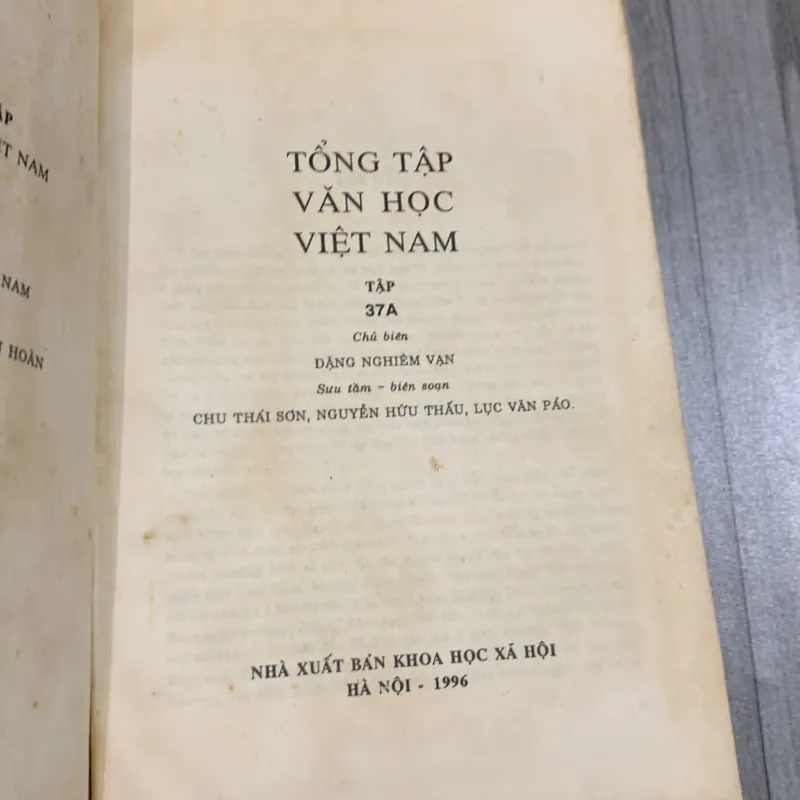 Tổng tập văn học việt nam. Tập 37a 757744