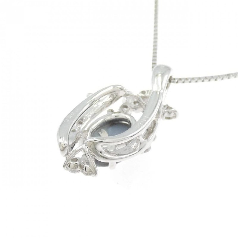 K18WG Mặt dây chuyền opal đen 0.809CT - Hàng hiệu Authentic 857115