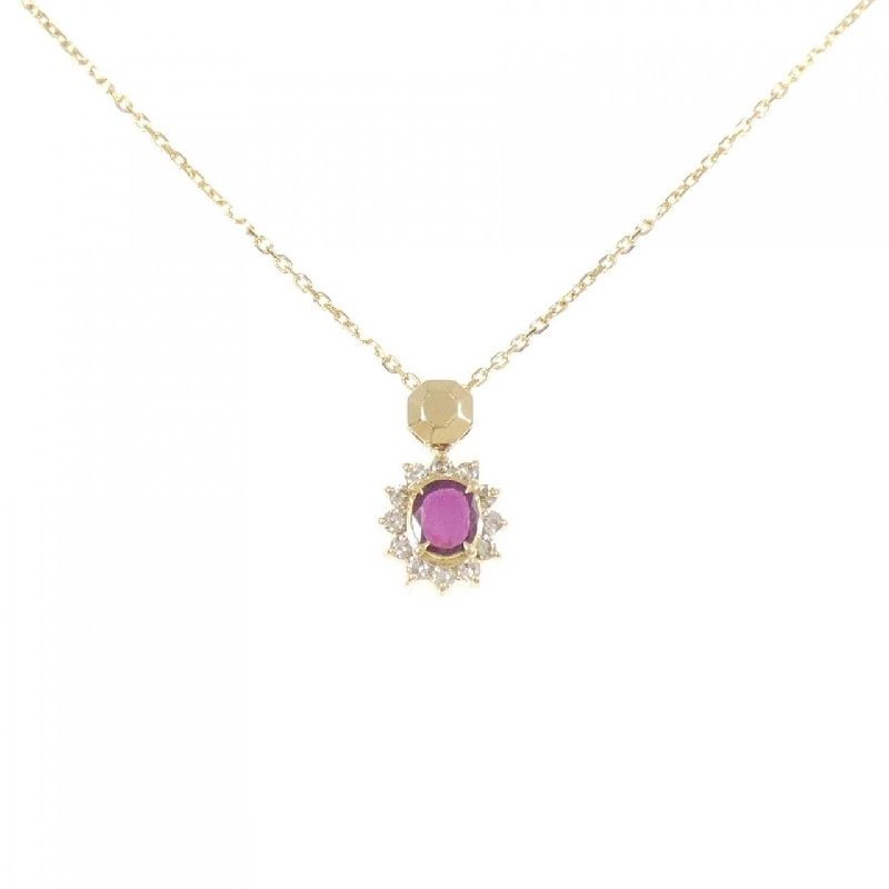 Dây chuyền ruby K18YG 0.25CT - Hàng hiệu chính hãng 857024