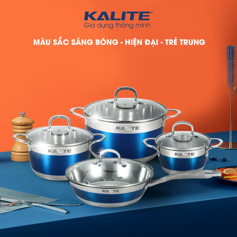 Bộ nồi chảo KALITE KL-336 inox cao cấp siêu bền đáy 5 lớp 956976