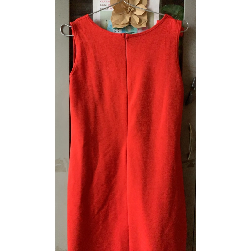 Đầm đỏ suông nơ chéo vai 478203