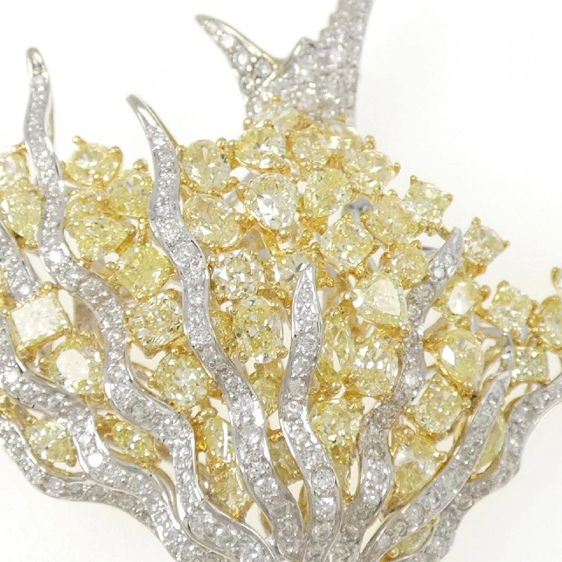 K18WG/K18YG Kim cương Brooch 13.9CT - Hàng hiệu Chính hãng 872211