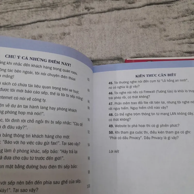 Phong cách làm việc và Bảo mật thông tin nơi công sở. 50 điều lưu ý.  596146