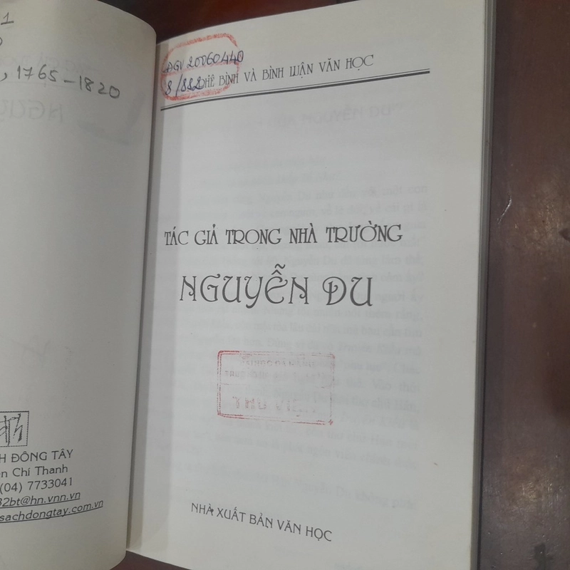 Tác giả trong nhà trường: NGUYỄN DU 540408