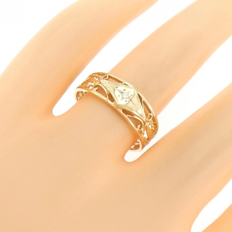 Nhẫn kim cương K18YG 665435