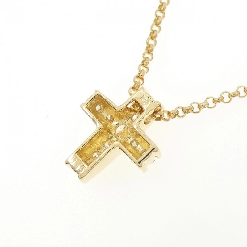 K18YG Dây chuyền kim cương chéo 0.45CT - Hàng hiệu Chính hãng 861071