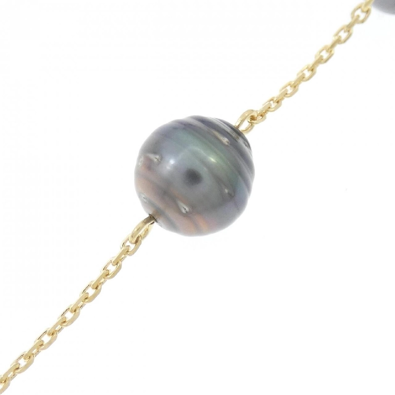 K18YG Ngọc trai đen dây chuyền - Hàng hiệu Authentic 847397