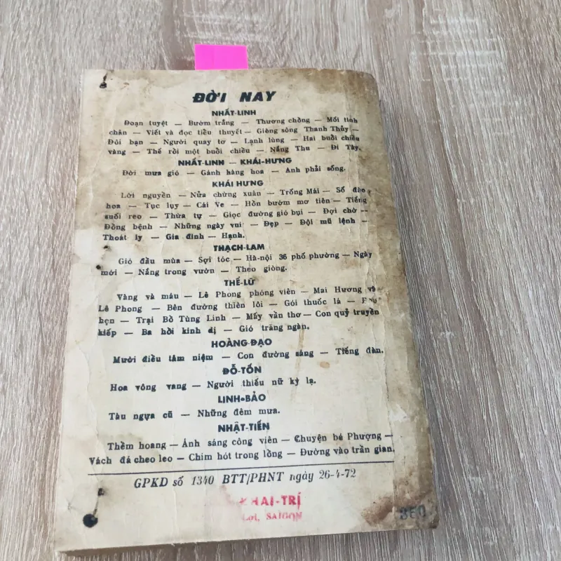 GÁNH HÀNG HOA ( tiểu thuyết của Khái Hưng và Nhất Linh) 1972 994317