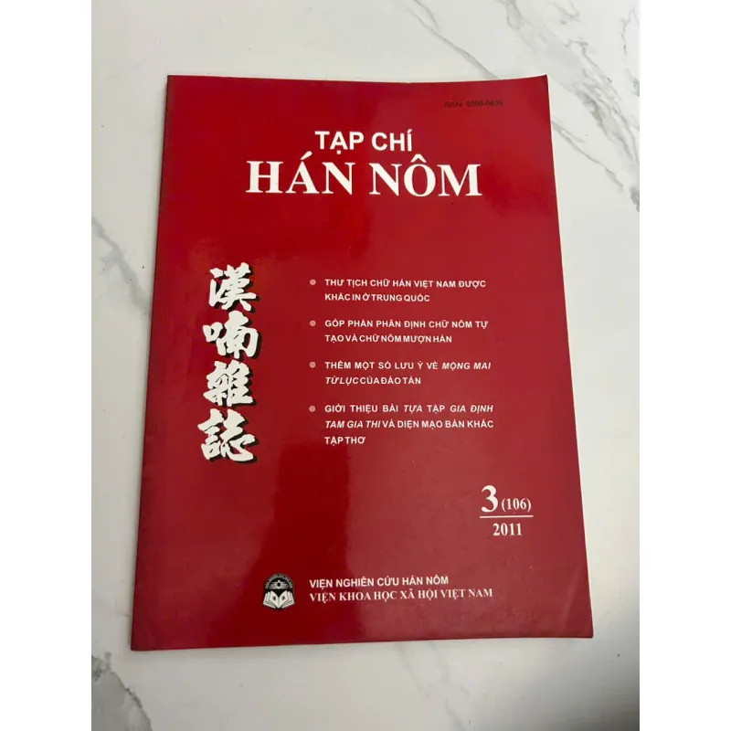 Tạp chí Hán Nôm, Số 3 (106), 2011 - Viện Nghiên cứu Hán Nôm 700406