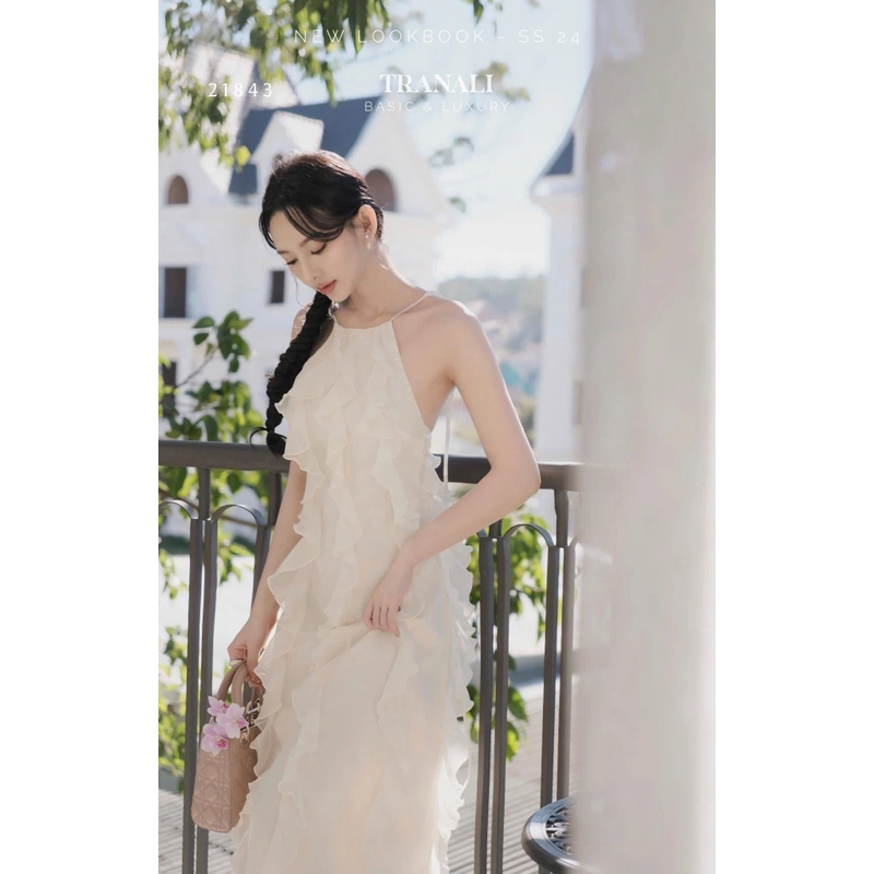 Váy maxi trắng 2 lớp nàng thơ 442803