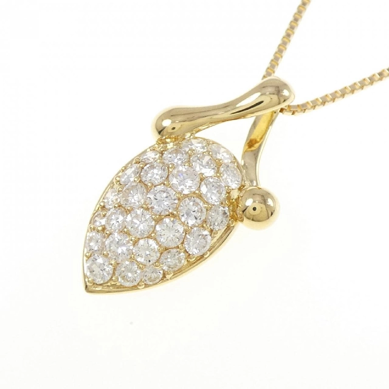 K18YG Pave Diamond Necklace 1.40CT - Hàng hiệu Chính hãng 860714
