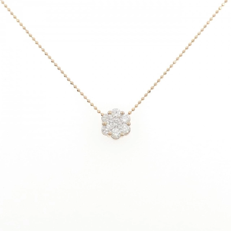 K18PG Hoa Kim Cương Dây Chuyền 0.50CT - Hàng hiệu Chính hãng 858908