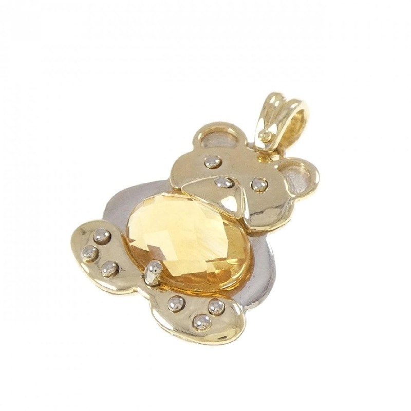 Mặt dây chuyền Citrine 750YG/750WG - Hàng hiệu Authentic 866075