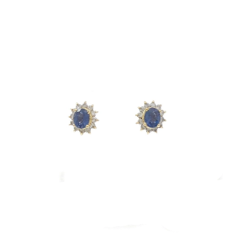 K18YG Sapphire Earrings - Hàng hiệu Authentic 872337