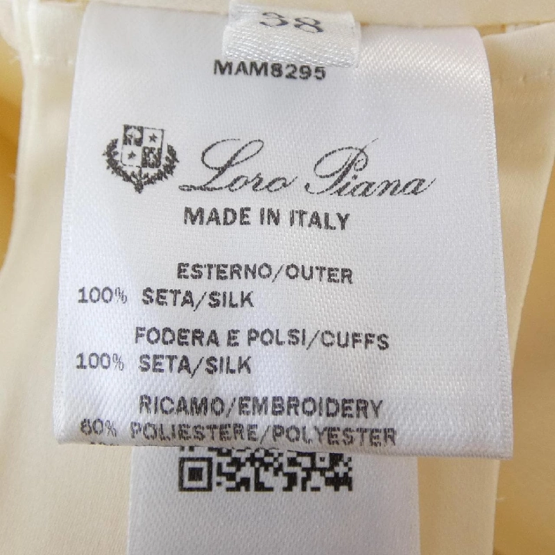 Loro Piana JODY EMBROIDERED FAO6863 Áo khoác không cổ 629444