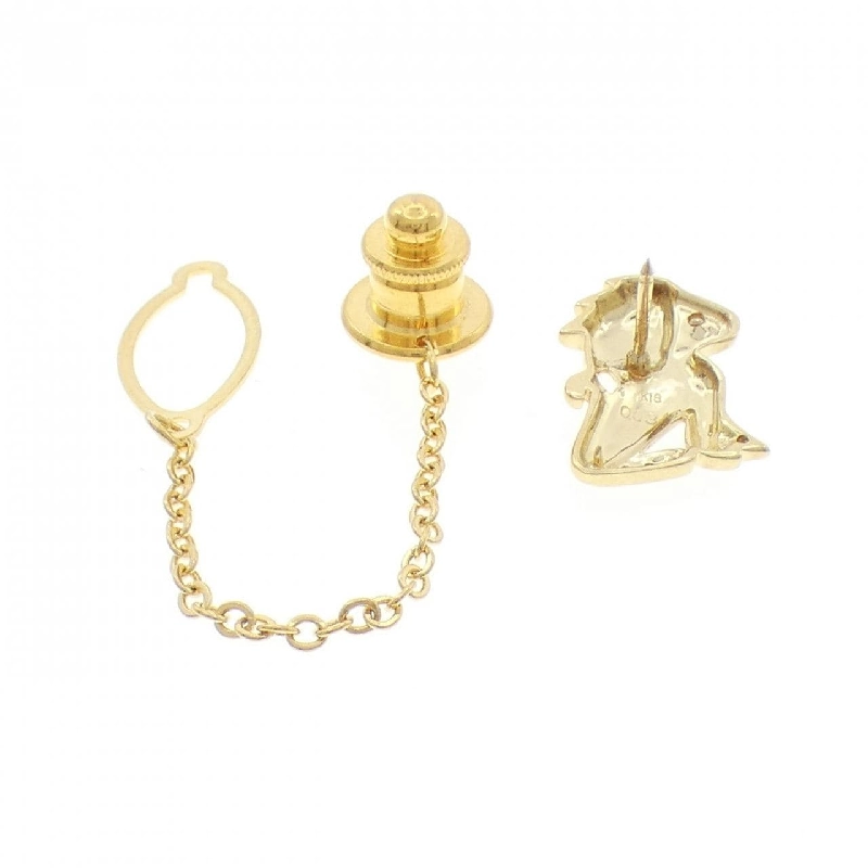 K18YG Kim cương Cài áo 0.03CT - Hàng hiệu Chính hãng 871000