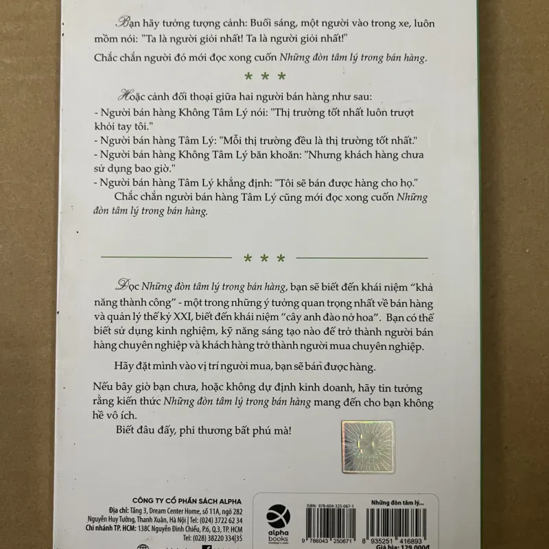 Những đòn tâm lý bán hàng 1008366