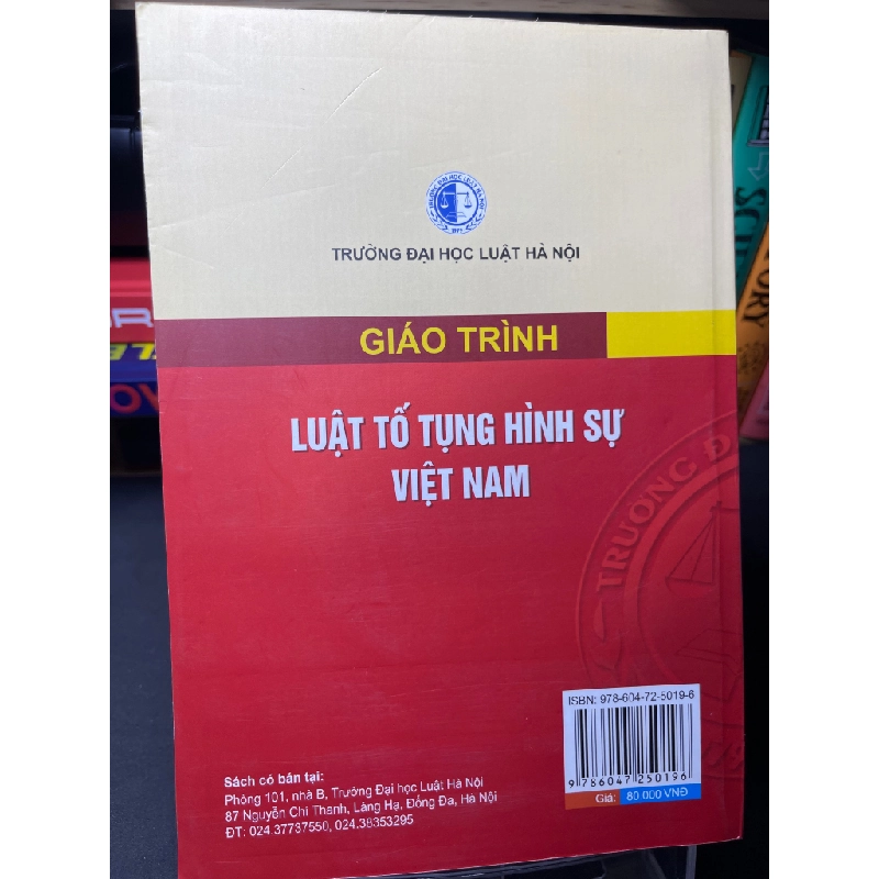 Giáo trình luật tố tụng hình sự Việt Nam mới 85% HPB2705 SÁCH GIÁO TRÌNH, CHUYÊN MÔN Oreka-Blogmeo 181205