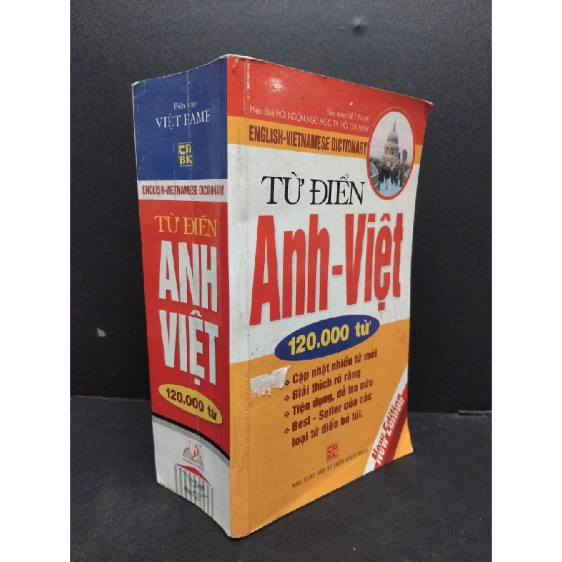 Từ điển Anh Việt 120000 từ mới 80% ố bẩn gãy gáy 2011 HCM2608 Việt Fame GIÁO TRÌNH, CHUYÊN MÔN 246813