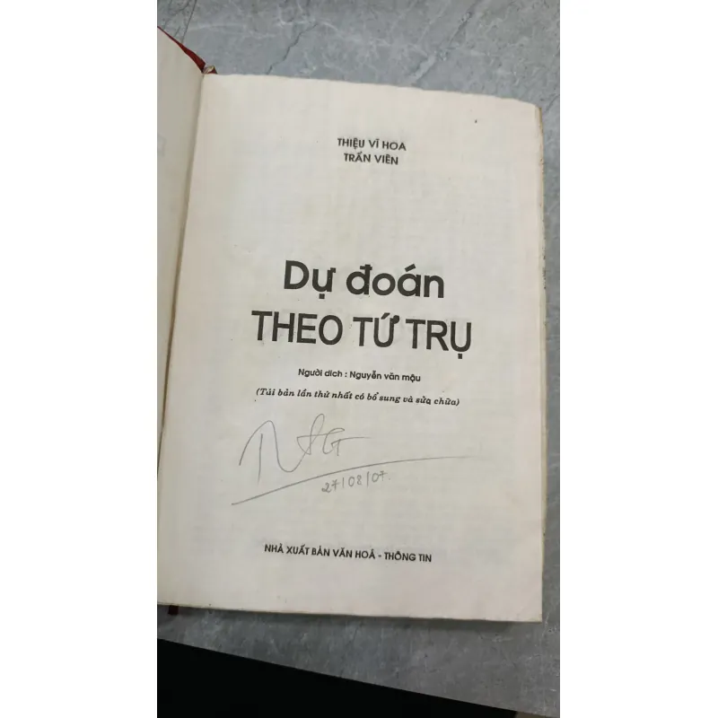 DỰ ĐOÁN THEO TỨ TRỤ - THIỆU VĨ HOA 786058