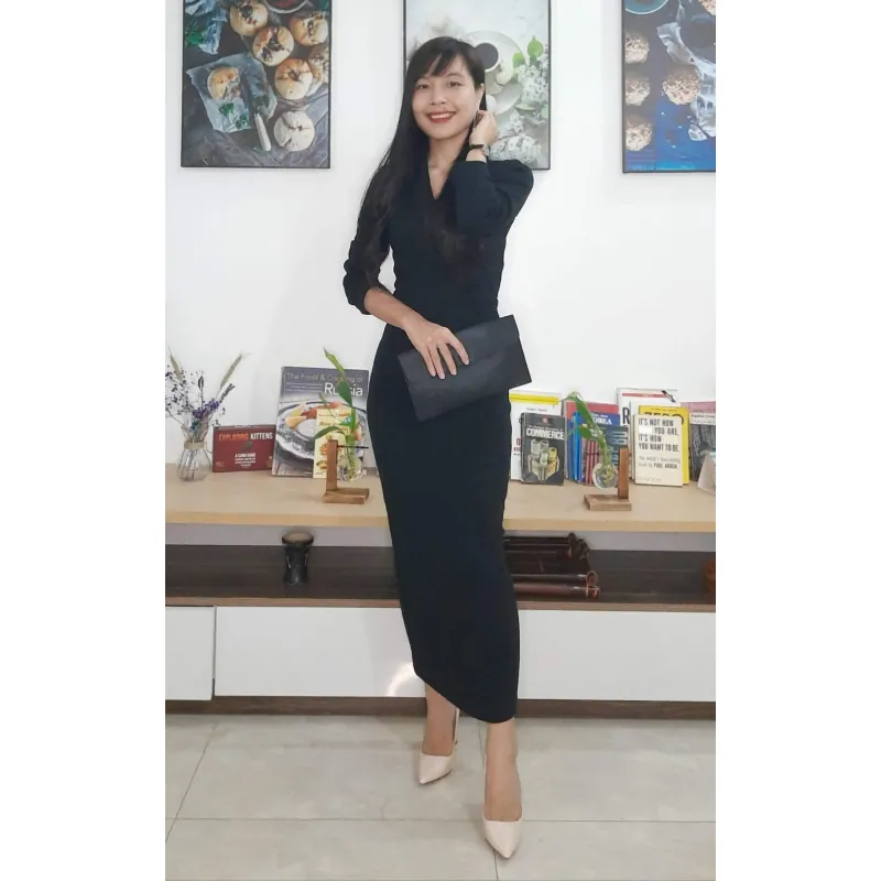 Đầm cotton ôm sát. Free size dưới 58kg 797015