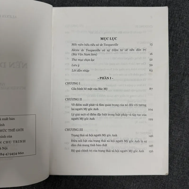Nền dân trị Mỹ - Tocqueville (Bản in đầu) 778721