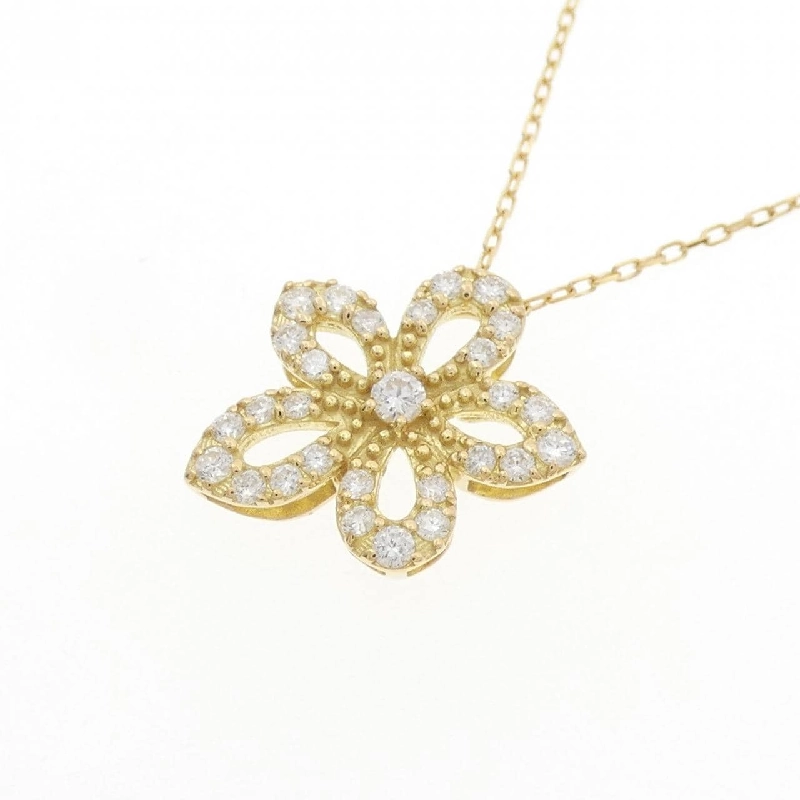 K18YG Hoa Tai Kim Cương Dây Chuyền 0.30CT - Hàng hiệu Chính hãng 862504