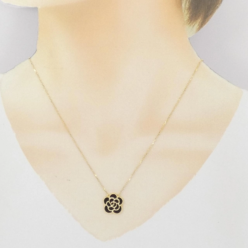 K18YG Hoa Onyx Dây Chuyền - Hàng hiệu Chính hãng 858640