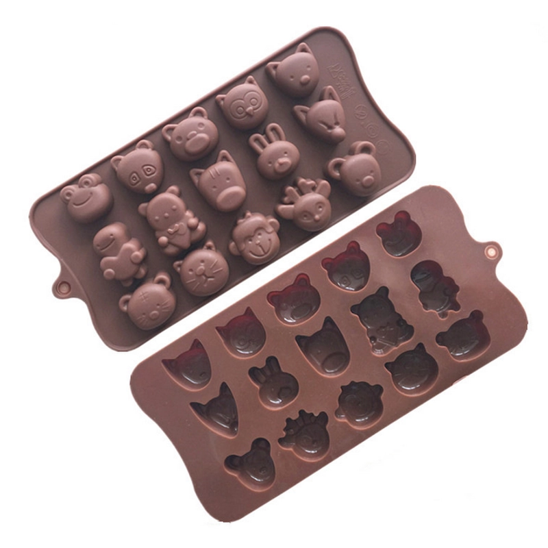 Khuôn silicon làm rau câu, socola 15 con ếch, gấu, heo, thỏ – Mã số 1257 338711