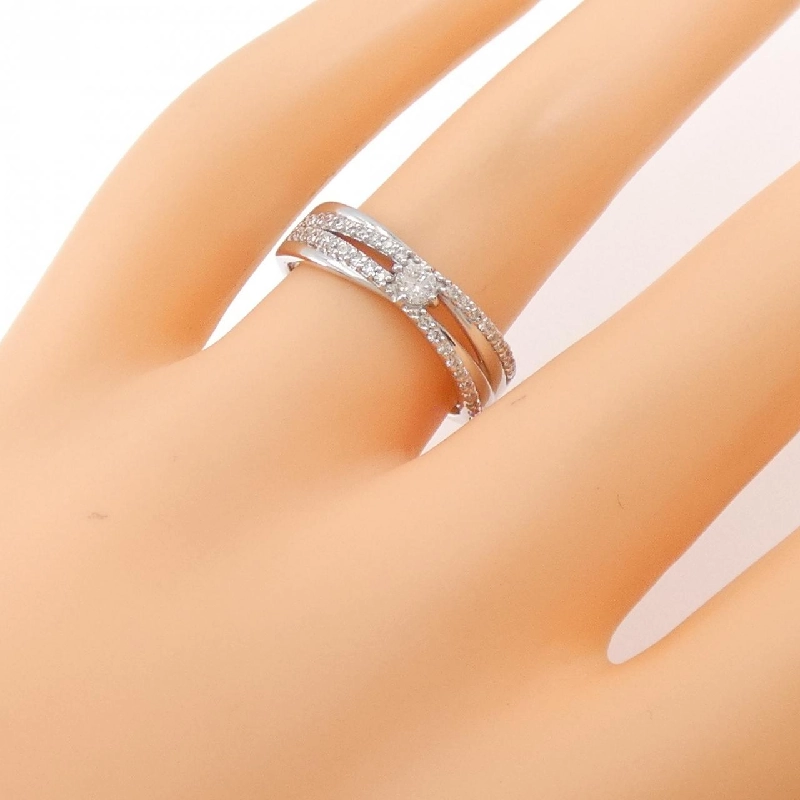 Nhẫn kim cương K18WG 0.30CT 671492