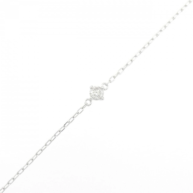 K18WG Solitaire Diamond Bracelet 0.1CT - Hàng hiệu Authentic 872555