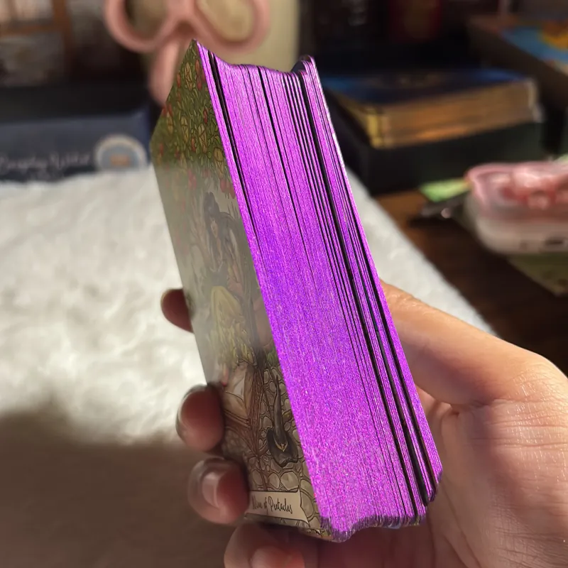 Bộ Bài Everyday Witch Tarot Hộp Thiếc Mạ Cạnh Tím 78 Lá kèm sách hướng dẫn tiếng anhh 751426