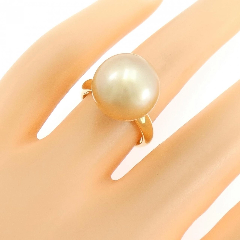 Nhẫn ngọc trai trắng K18YG 13.1mm - Hàng hiệu Chính hãng 854364