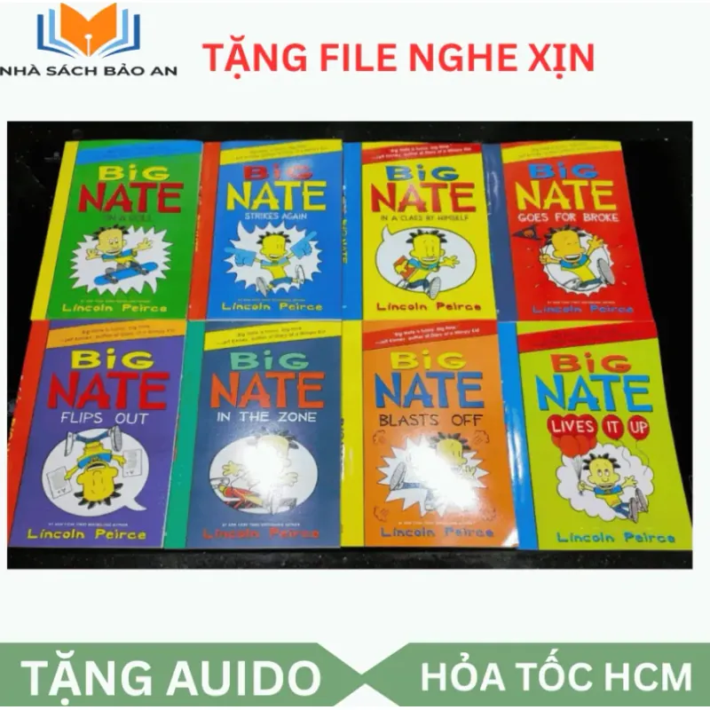 Truyện đen trắng - big nate 8 cuốn tặng kèm file nghe 946662