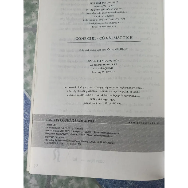 Gone Girl cô gái mất tích - Gillan Flynn 746677