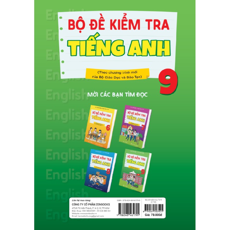 Bộ Đề Kiểm Tra Tiếng Anh 9 (Theo Chương Trình Mới Của Bộ Giáo Dục Và Đào Tạo) - Mai Lan Hương, Phạm Văn Luận 147540