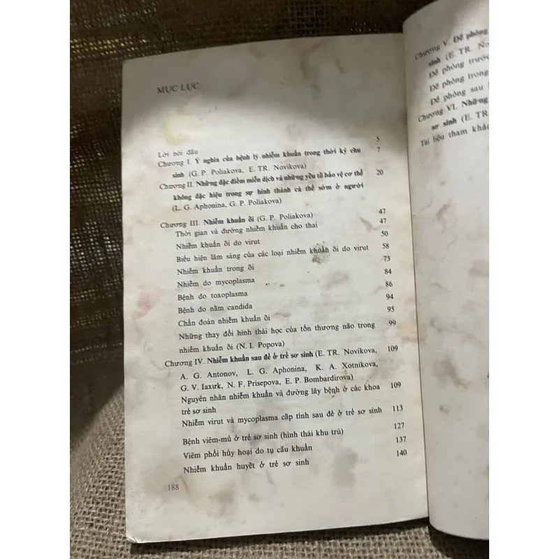 E. TR. NOVIKOVA G.P. POLIAKOVA BỆNH LÝ NHIỄM KHUẤN Ở BÀO THAI VÀ TRẺ SƠ SINH 926163