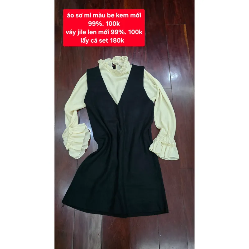 Váy set jile len 977717