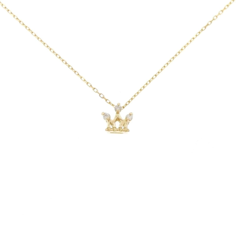 K18YG Vương miện Dây chuyền Kim cương - Hàng hiệu Chính hãng 860367