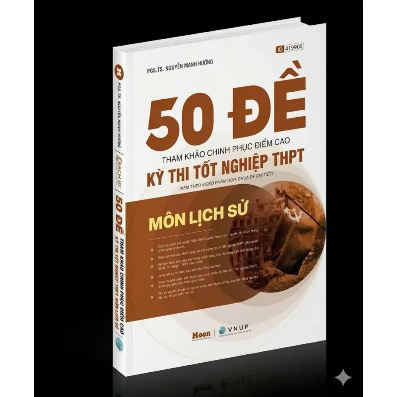 Sách ID - 50 Đề Lịch Sử ôn thi THPT 2026, luyện thi đánh giá năng lực, 395 trang bìa mềm 1041429