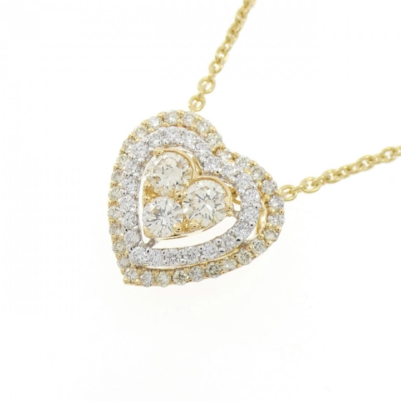 Dây chuyền kim cương hình trái tim 18KYG/18KWG/K18YG 1.07CT - Hàng hiệu Authentic 858012