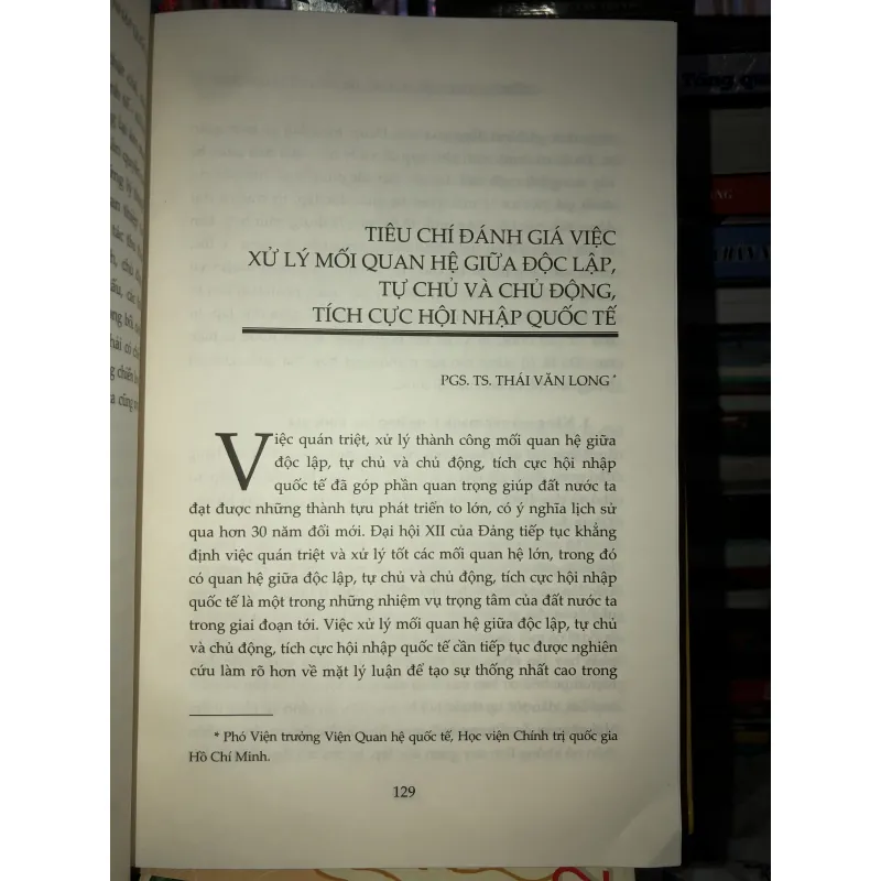 Giữ vững độc lập, tự chủ trong hội nhập quốc tế - GS. TS. Vũ Văn Hiền 755952