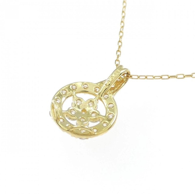 K18YG Hoa Vàng Kim Cương Dây Chuyền 0.27CT - Hàng hiệu Chính hãng 861243